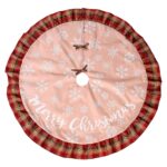 Ποδιά Δέντρου Λινάτσα με Ριγέ Σχέδιο ø120cm Xmasfest 1133630