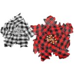 Λουλούδι Υφασμάτινο Καρώ ø23cm Xmasfest 1133657