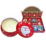 Κερί Xmas σε Μεταλλικό Κουτί με Καπάκι 7x4,5cm 110gr Xmasfest 1133683