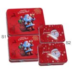 Κουτιά Μεταλλικά Xmas σετ=2 τεμ Ορθογώνια 14x10x4cm & 12x9x3,5cm Xmasfest 1133684