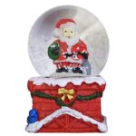 Χιονόμπαλα Άγιος Τετράγωνη Βάση ø4,5cm ø4,5x6,5cm Xmasfest 1133707 - Image 2