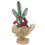 Πουγκί Λινάτσα με Κλωνάρι γκι Μικρό 19cm Xmasfest 1133720