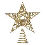 Κορυφή Μεταλλική Σπιράλ Άστρο Χρυσό 22x18cm Xmasfest 1133772
