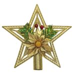 Κορυφή Δέντρου Άστρο Χρυσό με Διακόσμηση 19cm Xmasfest 1133776