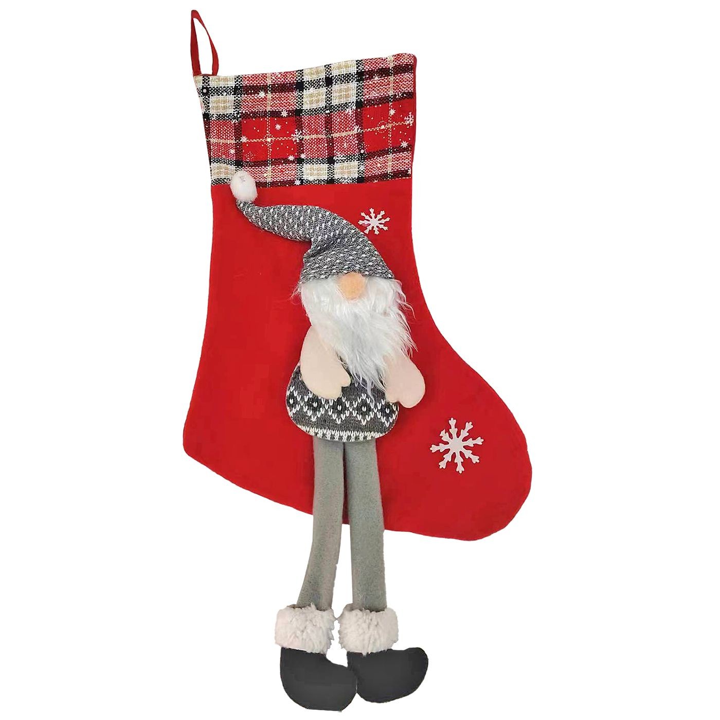 93-3809 Μπότα με Gnome 3d 45x25cm Xmasfest 1133829 - Image 1