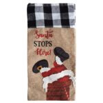 Θήκη Κρασιού Xmas Λινάτσα 34x16cm Xmasfest 1133951 - Image 2