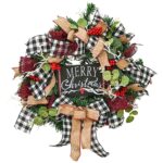 Στεφάνι Χριστουγεννιάτικο Πίνακας Merry Christmas ø30cm Xmasfest 1133967