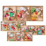 Στολίδια Ξύλινα Μπισκοτούληδες Σετ=9 τεμ 8cm Xmasfest 1133983