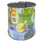 Κουμπαράς Μεταλλικός Ευρώ 12x11,5cm Homie 116786 - Image 2
