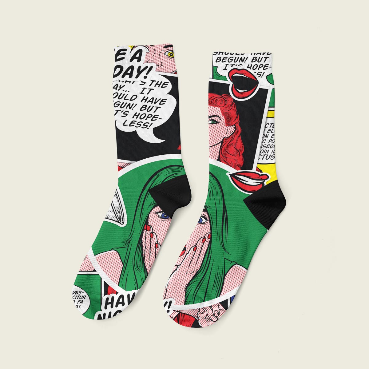 D1 Κάλτσα Unisex Digital HAVE A NICE DAY! - Image 1
