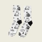 Κάλτσα Unisex Digital Black & White Cats