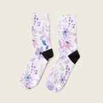 Κάλτσα Unisex Digital White Flowers