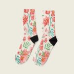 Κάλτσα Unisex Digital Red Flower