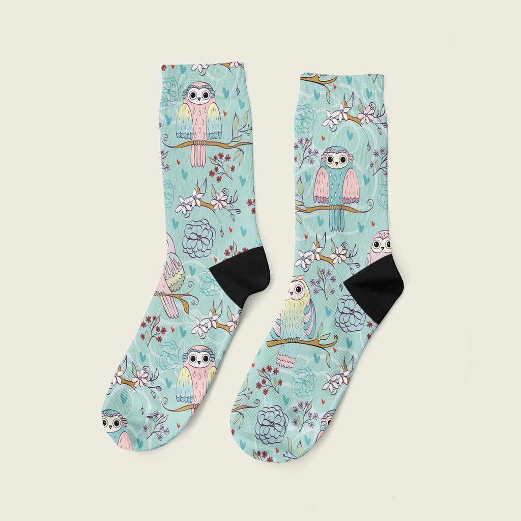 J8 Κάλτσα Unisex Digital Owl - Image 1