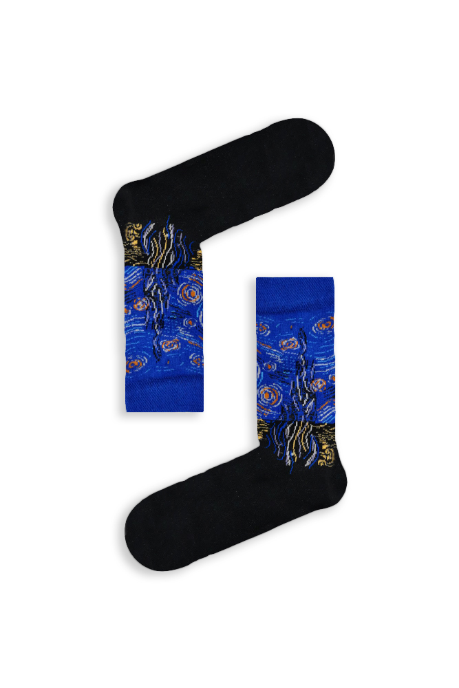The-Starry-night Κάλτσα Unisex με Σχέδιο The Starry Night - Image 1