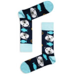 Κάλτσα Unisex με Σχέδιο Bear & Fish