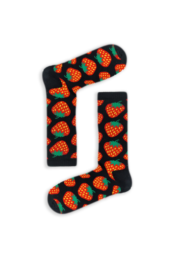 big-strawberry Κάλτσα Unisex με Σχέδιο Big Strawberry - Image 1
