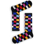 Κάλτσα Unisex με Σχέδιο Black Colorful Chess