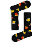 Κάλτσα Unisex με Σχέδιο Black Fast Food