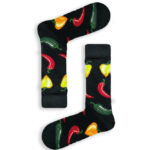 Κάλτσα Unisex με Σχέδιο Black With Peppers