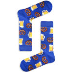 Κάλτσα Unisex με Σχέδιο Blue Beer & Pretzel