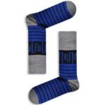 Κάλτσα Unisex με Σχέδιο Blue Grey Line