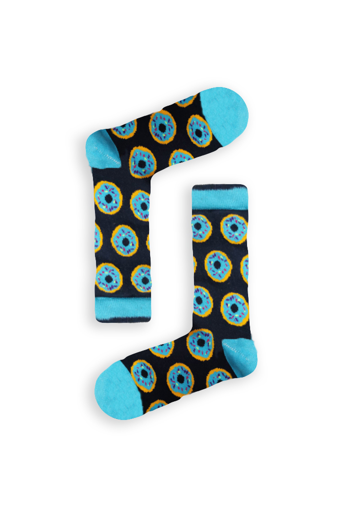 blue-little-donuts Κάλτσα Unisex με Σχέδιο Blue Donuts - Image 1