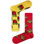 Κάλτσα Unisex με Σχέδιο Burger or Fried Potatoes