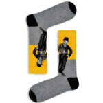 Κάλτσα Unisex με Σχέδιο Grey Charlie Caplin