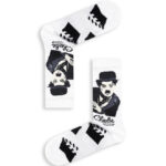Κάλτσα Unisex με Σχέδιο Charlie Black & White