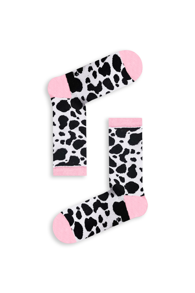 cow-print Κάλτσα Unisex με Σχέδιο Cow Print - Image 1