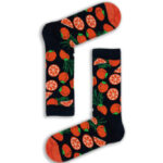 Κάλτσα Unisex με Σχέδιο Dark Blue Orange