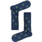 Κάλτσα Unisex με Σχέδιο Dark Blue Palm