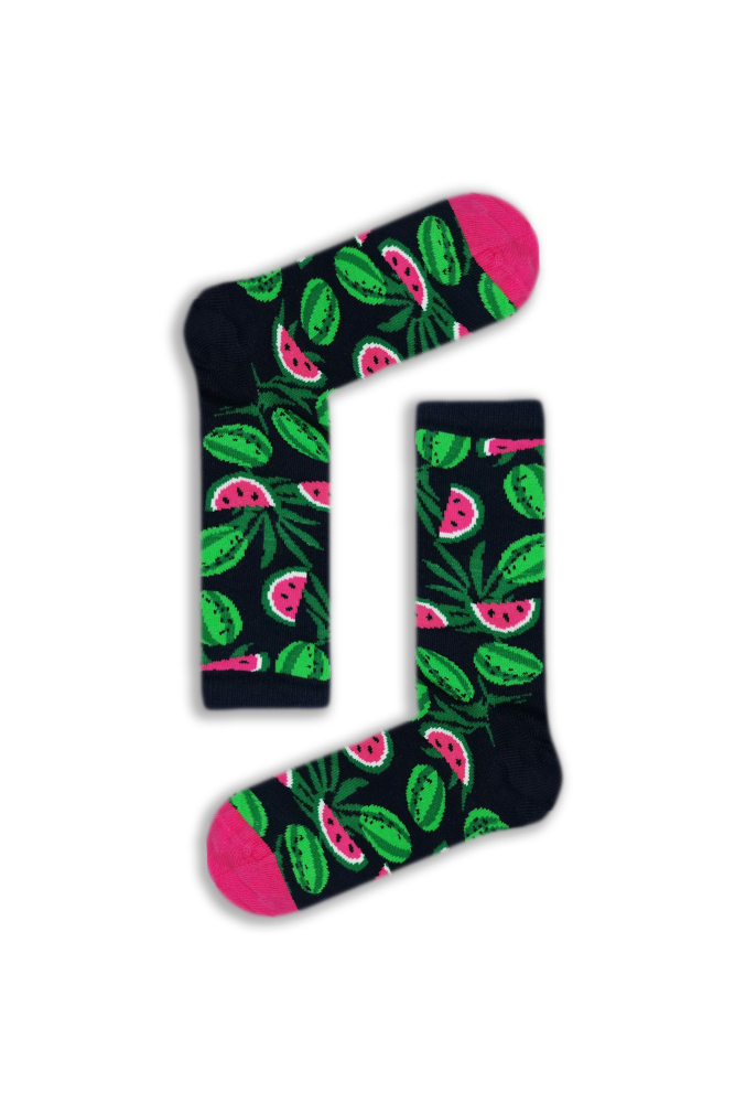 dark-blue-watermelon Κάλτσα Unisex με Σχέδιο Dark Blue Watermelon - Image 1