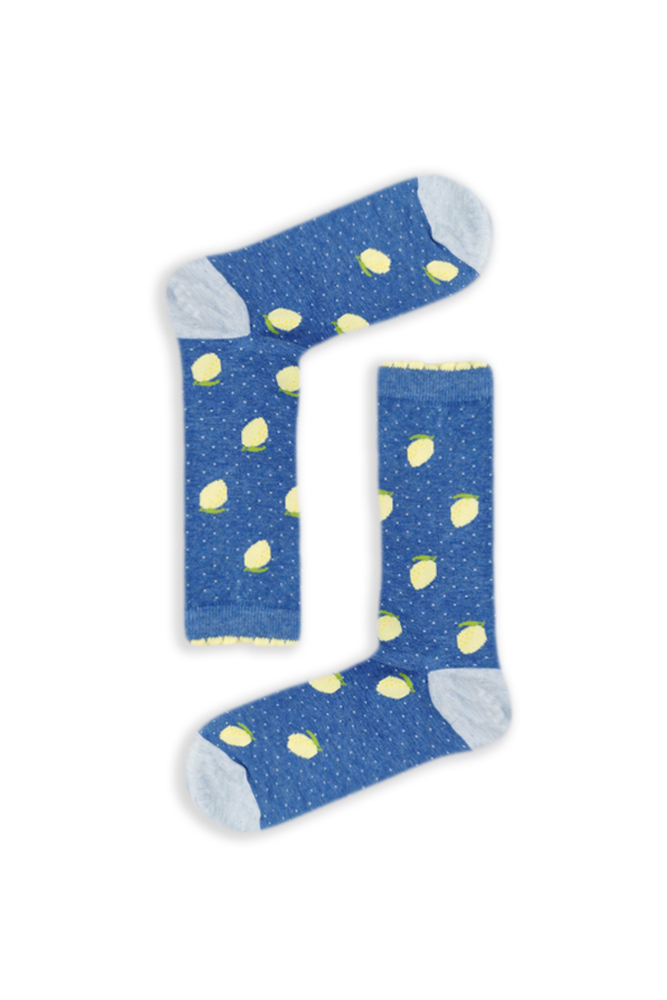 demin-lemons Κάλτσα Unisex με Σχέδιο Denim Lemons - Image 1