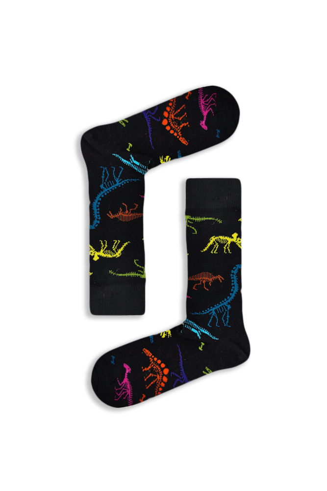 dinosaur-skelet Κάλτσα Unisex με Σχέδιο Dinosaurs Skeleton - Image 1