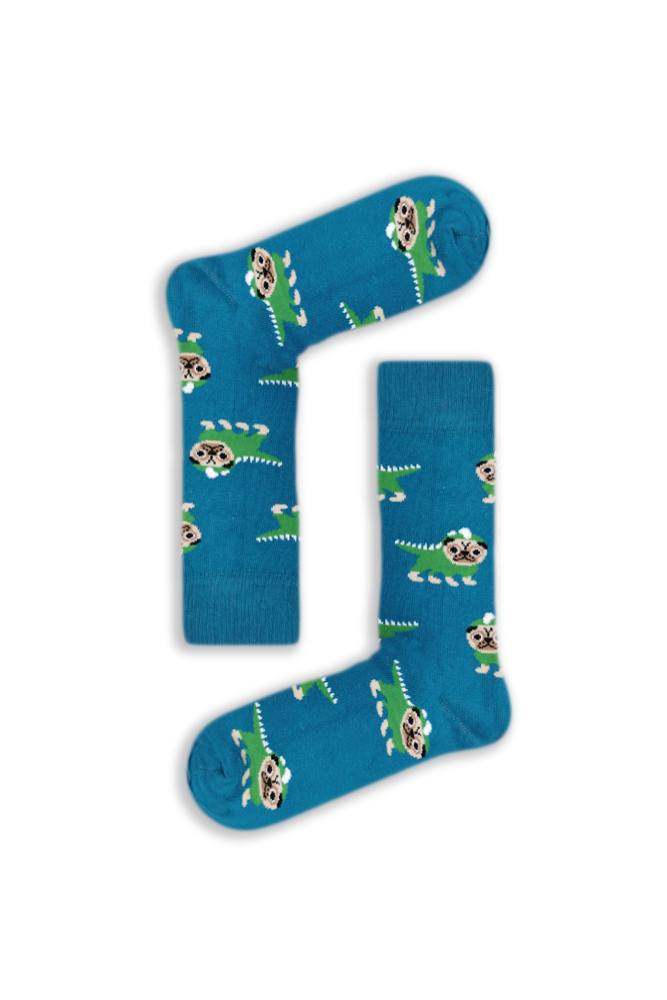 dog-green-monster Κάλτσα Unisex με Σχέδιο Dog Green Monster - Image 1