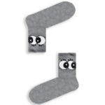 Κάλτσα Ημίκοντη Unisex με Σχέδιο Grey Big Eyes