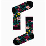 Κάλτσα Unisex με Σχέδιο Black Flowers