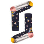 Κάλτσα Unisex με Σχέδιο Blue Flowers