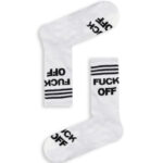 Κάλτσα Unisex με Σχέδιο White F**K OFF