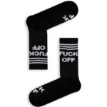 Κάλτσα Unisex με Σχέδιο Black F**K OFF