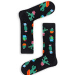 Κάλτσα Unisex με Σχέδιο Black Cactus