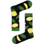 Κάλτσα Unisex με Σχέδιο Lemons With Leaf
