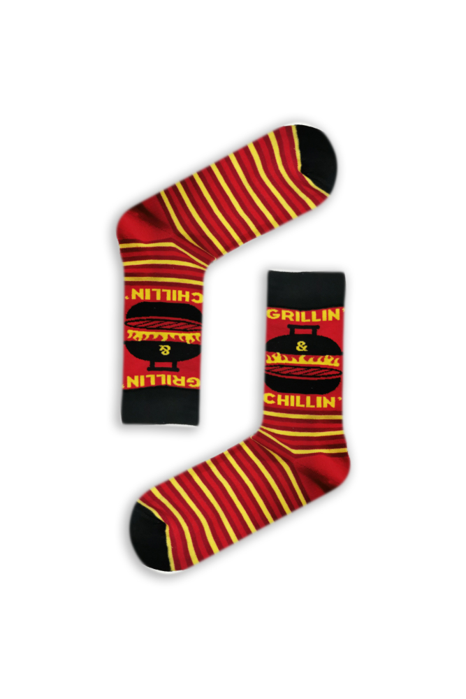 grillin Κάλτσα Unisex με Σχέδιο Grillin' & Chillin' - Image 1