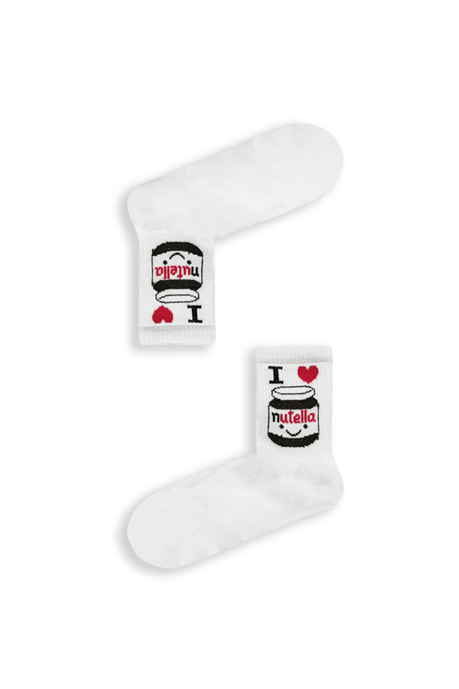 imikoni-i-love-nutella Κάλτσα Unisex με Σχέδιο I LOVE NUTELA - Image 1