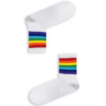 Κάλτσα Unisex με Σχέδιο White Colorful