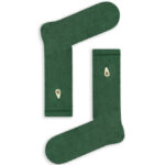 Κάλτσα Unisex με Σχέδιο Κέντημα Green Avocado