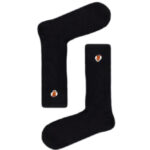 Κάλτσα Unisex με Σχέδιο Κέντημα Black Fox