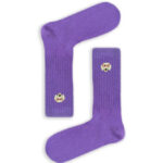 Κάλτσα Unisex με Σχέδιο Κέντημα Purple Dog
